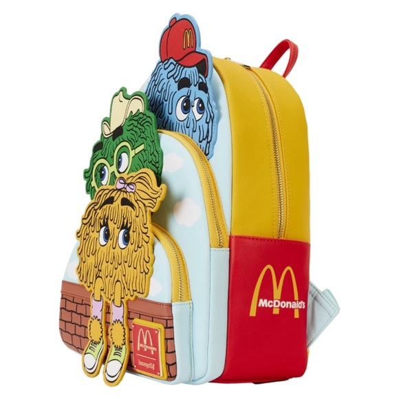 Loungefly McDonald’s Fry Kids Triple Pocket Mini Backpack NWT - Picture 2 of 6